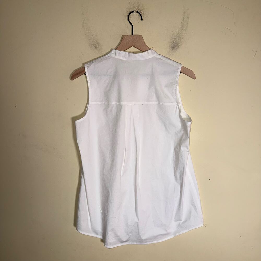 EILEEN FISHER classic minimalist workwear business sleeveless oversized shirt S - Picture 4 of 5
